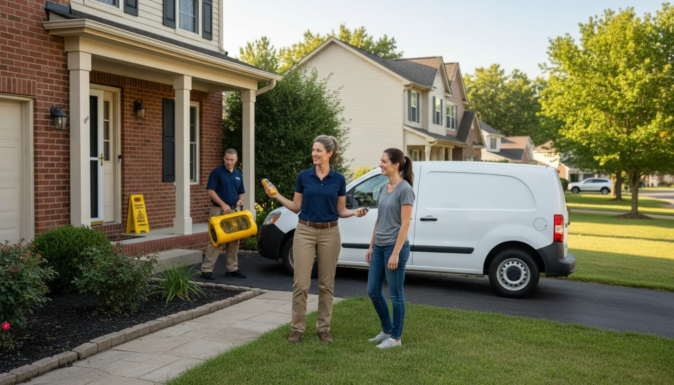 Residential water damage restoration in South Holland, IL